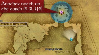 FFXIV Another Notch on the Torch FATE Location Map