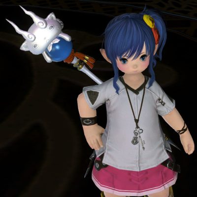 FFXIV Cane of the Shrine Guardian - the Conjurer and White Mage Yo-Kai Weapon.
