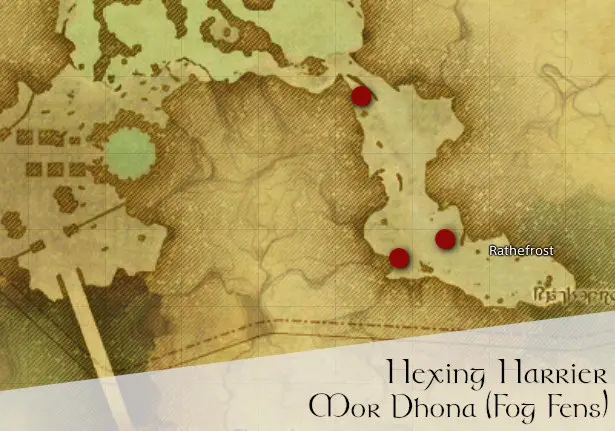 Hexing Harrier Location Map