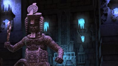 The Adjudicator - the animated stone boss of the Sunken Temple of Qarn (Normal Mode)