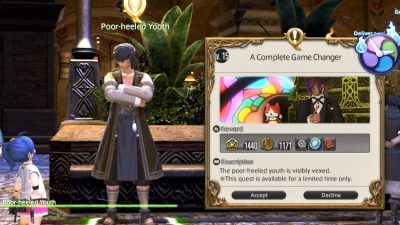 A Complete Game Changer is the quest to unlock the Final Fantasy 14 Yo-kai Watch Event. Speak to the Poor-heeled Youth in Ul'dah