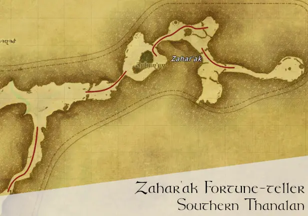 Zahar'ak Fortune-teller Location Map