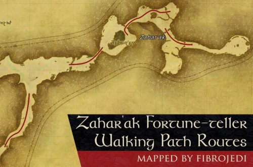 The walking routes of the fortune-tellers in Zahar'ak