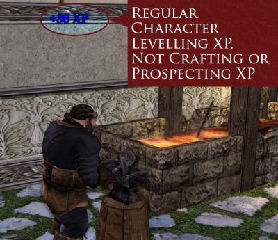 As well as crafting XP you earn regular XP while creating items.