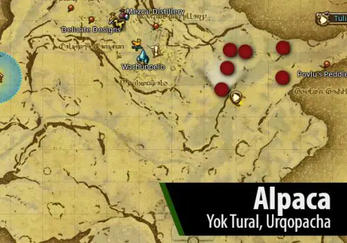 FFXIV Alpaca Location Map | FF14 Dawn Hunt target map