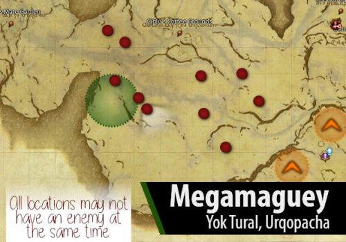 FFXIV Megamaguey Location Map by Fibro Jedi | Dawntrail Hunt Target