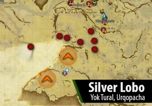 FFXIV Silver Lobo Location Map by Fibro Jedi | Dawntrail Hunt Target - and for Silver Lobo skin farming.