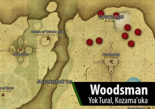 FFXIV Woodsman Location Map by Fibro Jedi | Dawntrail Hunt Target