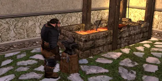 Find a forge in crafting areas to make ingot from your prospector gathering trips.