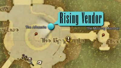 The 2024 Rising Vendor is at this point at the Aftcastle in Limsa Lominsa.