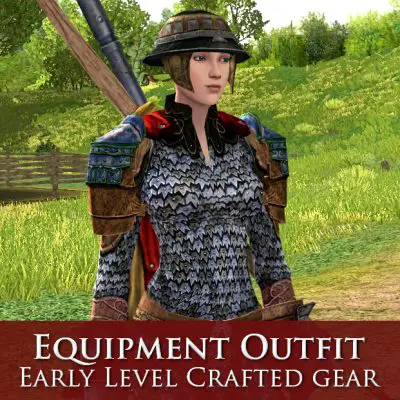 Equipment Outfit, an example with low-ish level crafted gear and all slots visible.