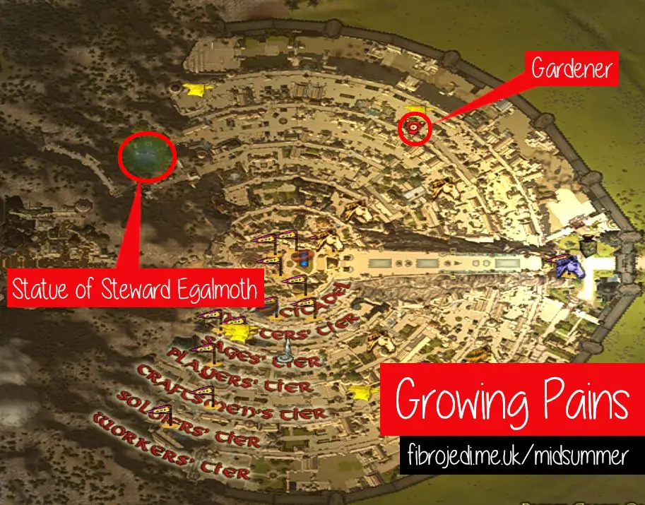 Growing Pains Quest Map - Find the statue of Steward Egalmoth