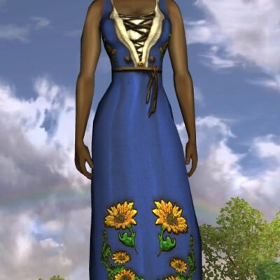 LOTRO Sleeveless Sunflower Dress - Farmers Faire Upper Body Cosmetic - Female Beorning
