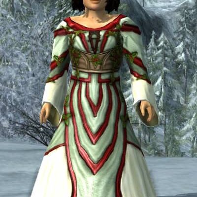 LOTRO Gown of Shire Holly - Female Hobbit