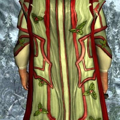 LOTRO Hooded Cloak of Shire Holly - Yule Festival 2021 Shoulders Cosmetic