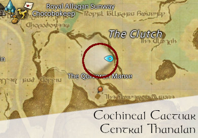 FFXIV Cochineal Cactuar Location - Central Thanalan