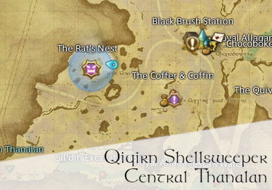 FFXIV Qiqirn Shellsweeper Location - Central Thanalan